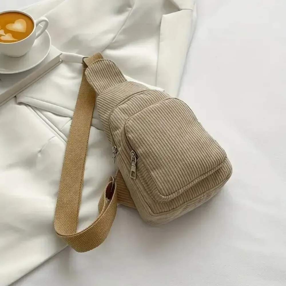 Vintage Corduroy Crossbody Bag - Sling Backpack Shoulder recension och pris
